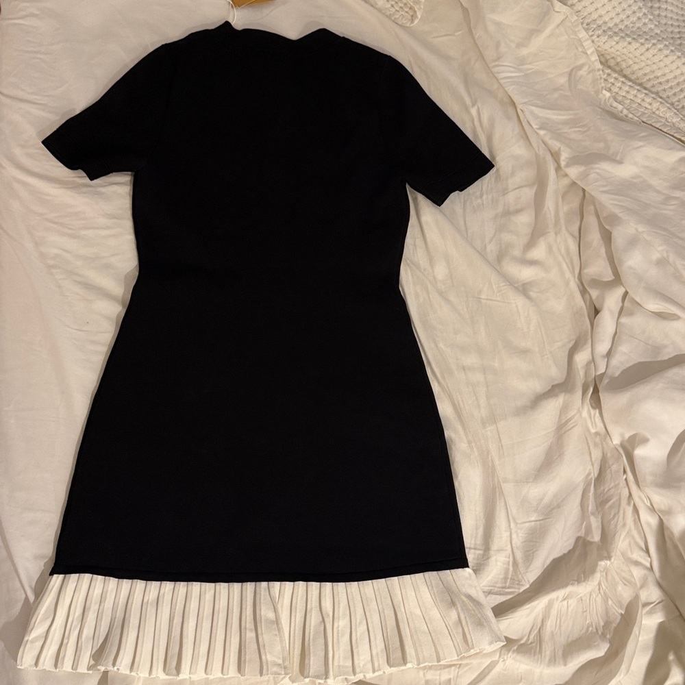 Sandro Short Knit Dress with Ruffle - Picture 9 of 9
